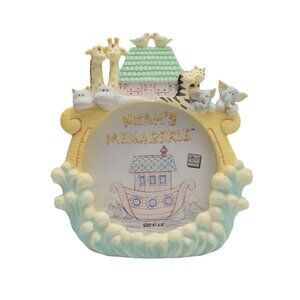 Russ Berrie Noahs Ark Menagerie Baby Picture Frame Handpainted 4x4
